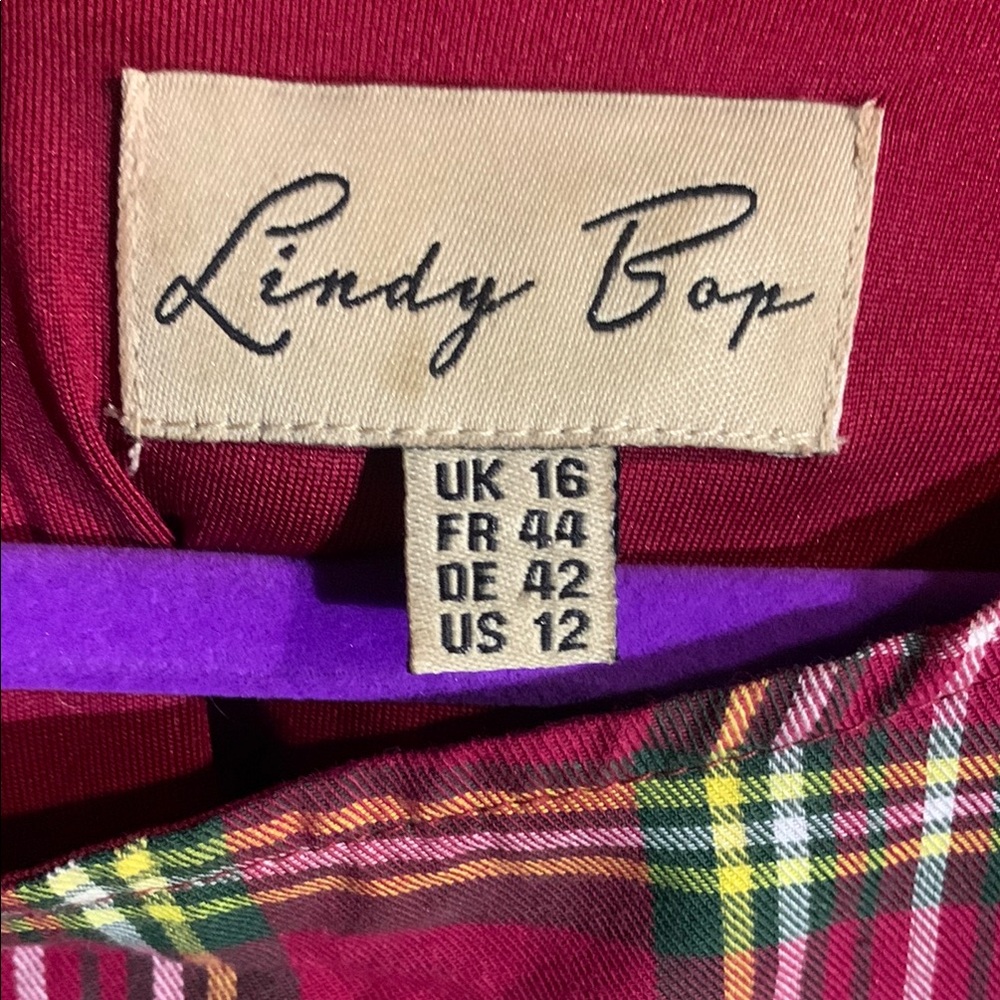 Lindy Bop Plaid Sleeveless Dress - Picture 3 of 6